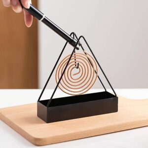 Iron Mosquito Coil Holder – Triangle-Shaped Hanging or Standing Incense Burner | Fire-Safe & Decorative