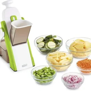 Adjustable Mandoline Slicer – Vegetable Cutter, Fruit Chopper, Julienne & Dicer with Safety Design | All-in-One Kitchen Tool