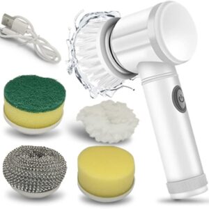 Magic Brush – 5-in-1 Rechargeable Wireless Electric Cleaning Brush for Bathroom, Tiles & Kitchen