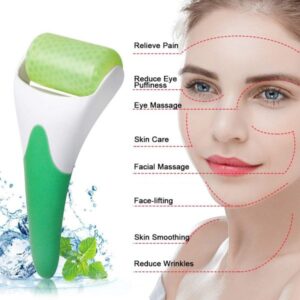 Marzahar Ice Roller for Face & Eyes – Cold Gel Massager for Puffiness, Wrinkle Reduction & Skin Tightening | Facial Shaping Cool Roller (Random Color)
