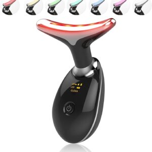 EMS Facial Massager – 4-in-1 Face Lifting, Neck & Eye Vibrator with Red Light Therapy | Anti-Wrinkle Skin Tightening Tool