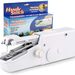 Handy Stitch – Portable Cordless Sewing Machine for Quick Repairs on All Fabrics | Battery-Powered Mini Stitcher
