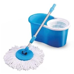 360° Rotating Microfiber Spin Mop with Bucket – Deep Cleaning, Hands-Free Wringing